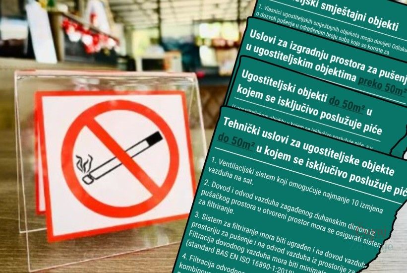 Ovo je pravilnik o zabrani pušenja u ugostiteljskim objektima u FBiH